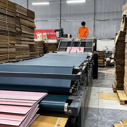 Máy bồi sóng — quy mô xưởng in