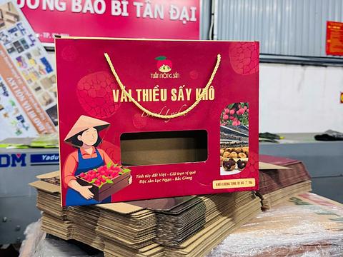 Hộp Đựng Nông Sản - Hộp Vải Thiều Sấy Khô