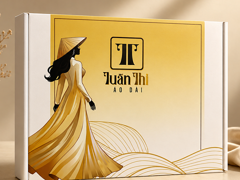 Hộp nắp gài thời trang - Áo Dài Tuấn Thi