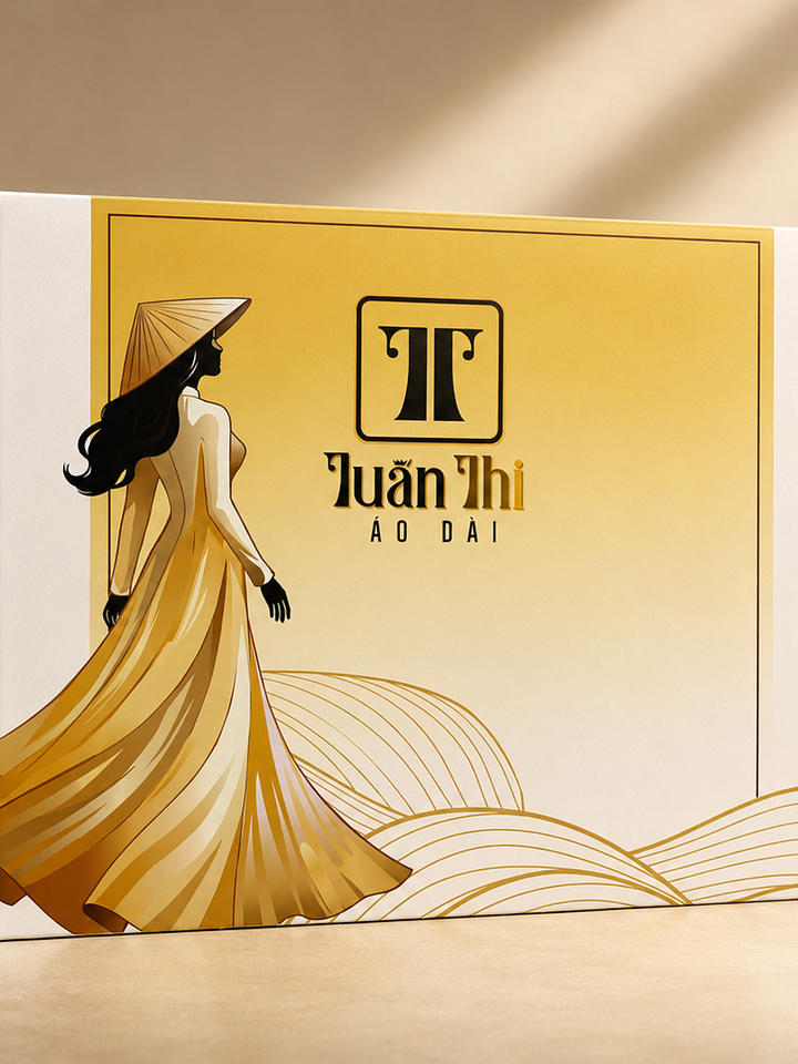 Hộp nắp gài thời trang - Áo Dài Tuấn Thi